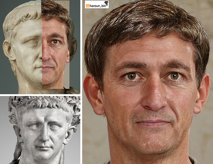 Claudio emperadores romanos Photoshop