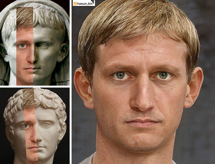 Augusto emperadores romanos Photoshop